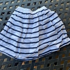 J Crew Navy and White Striped Skirt - Size 0